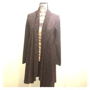 Brown Knit texture like new long cardigan